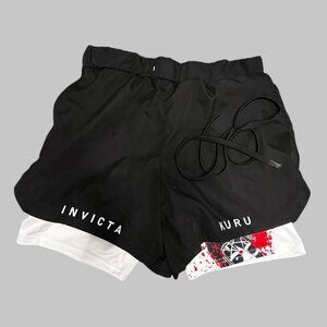 Invicta Kuru Graphic Anime Runner Performance Shorts Large Black